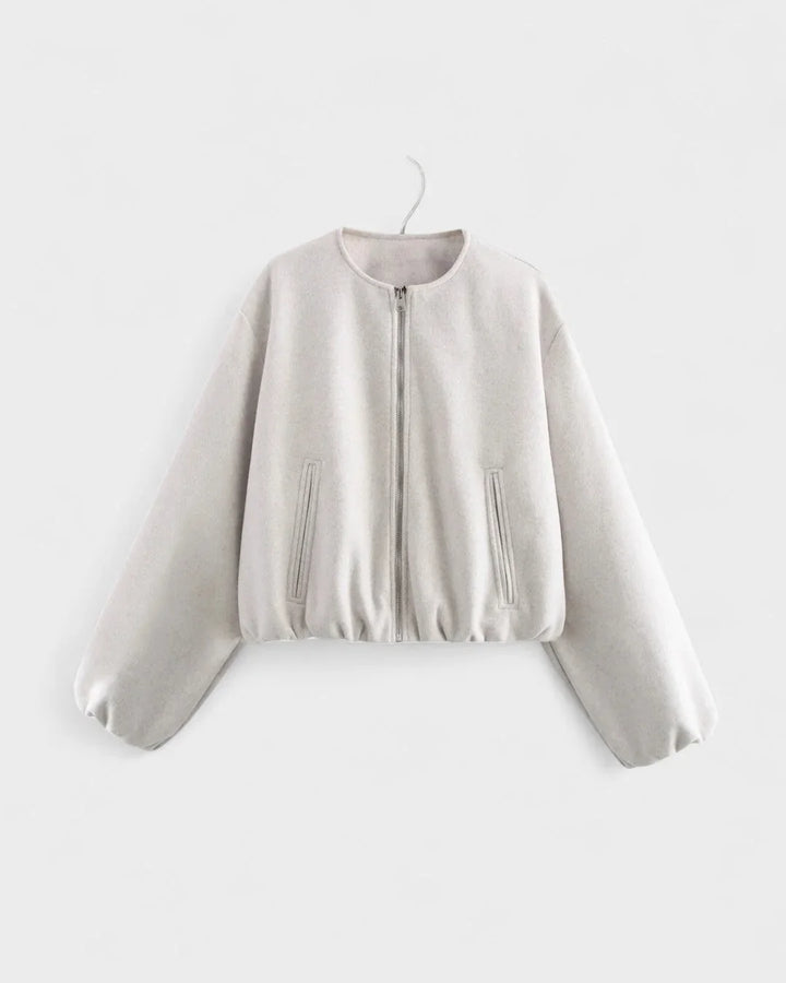 Josseline | Women's Cropped Bomber Jacket with Balloon Sleeves