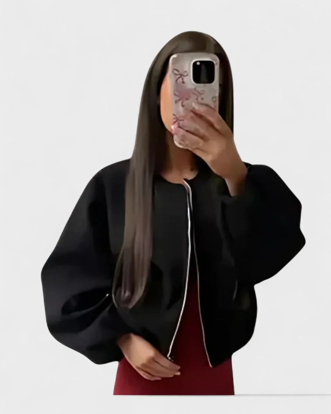 Josseline | Women's Cropped Bomber Jacket with Balloon Sleeves