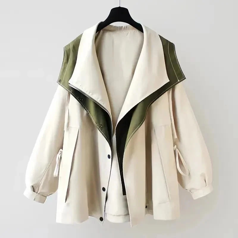 Armelle | Women's Oversized Colourblock Hooded Jacket