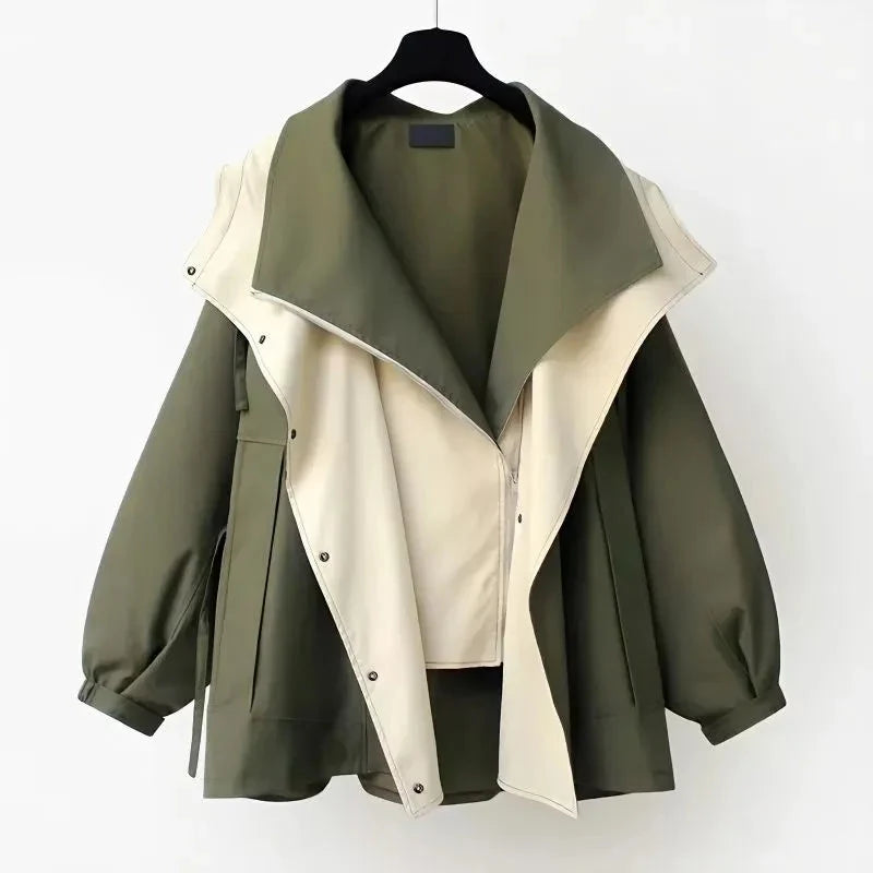 Armelle | Women's Oversized Colourblock Hooded Jacket