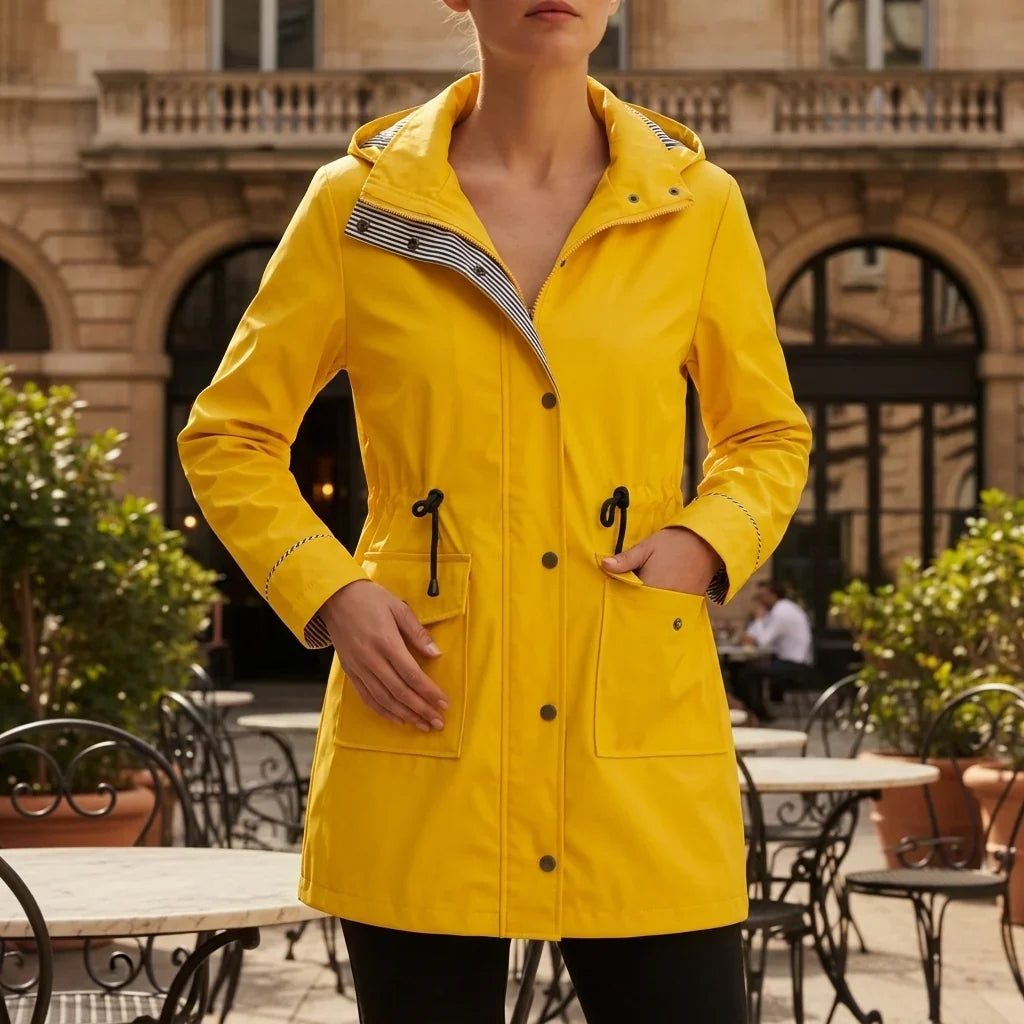 Irma | Women's Hooded Parka with Drawstring Waist and Roll Cuffs