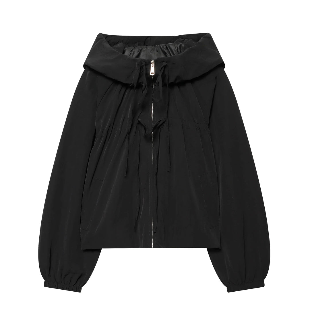 Ariane | Women's Cropped Hooded Windbreaker with Drawcord Hem