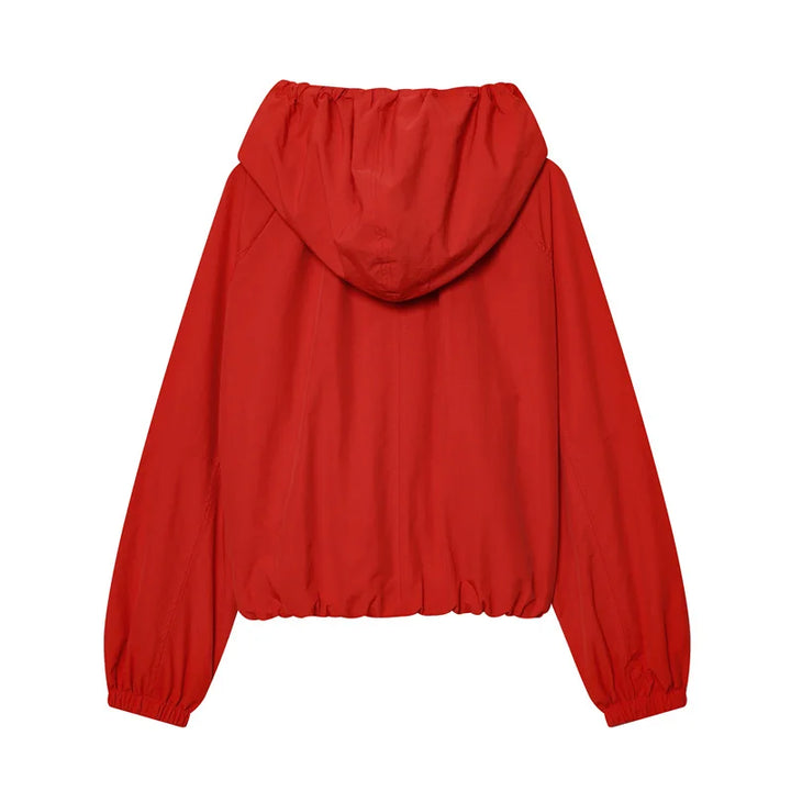 Ariane | Women's Cropped Hooded Windbreaker with Drawcord Hem