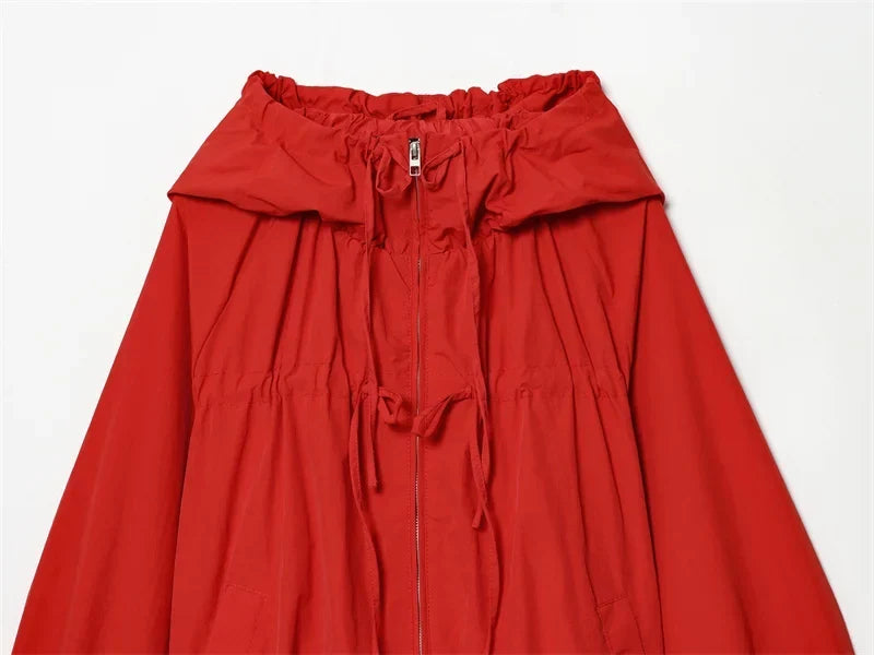 Ariane | Women's Cropped Hooded Windbreaker with Drawcord Hem