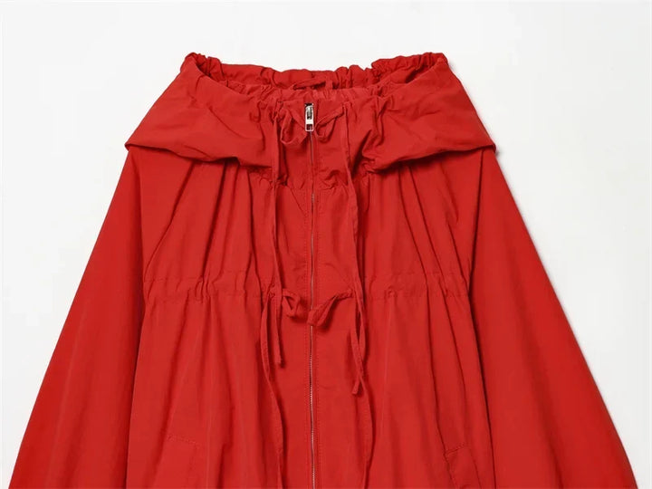 Ariane | Women's Cropped Hooded Windbreaker with Drawcord Hem