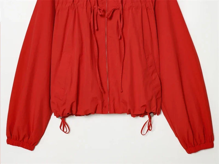 Ariane | Women's Cropped Hooded Windbreaker with Drawcord Hem
