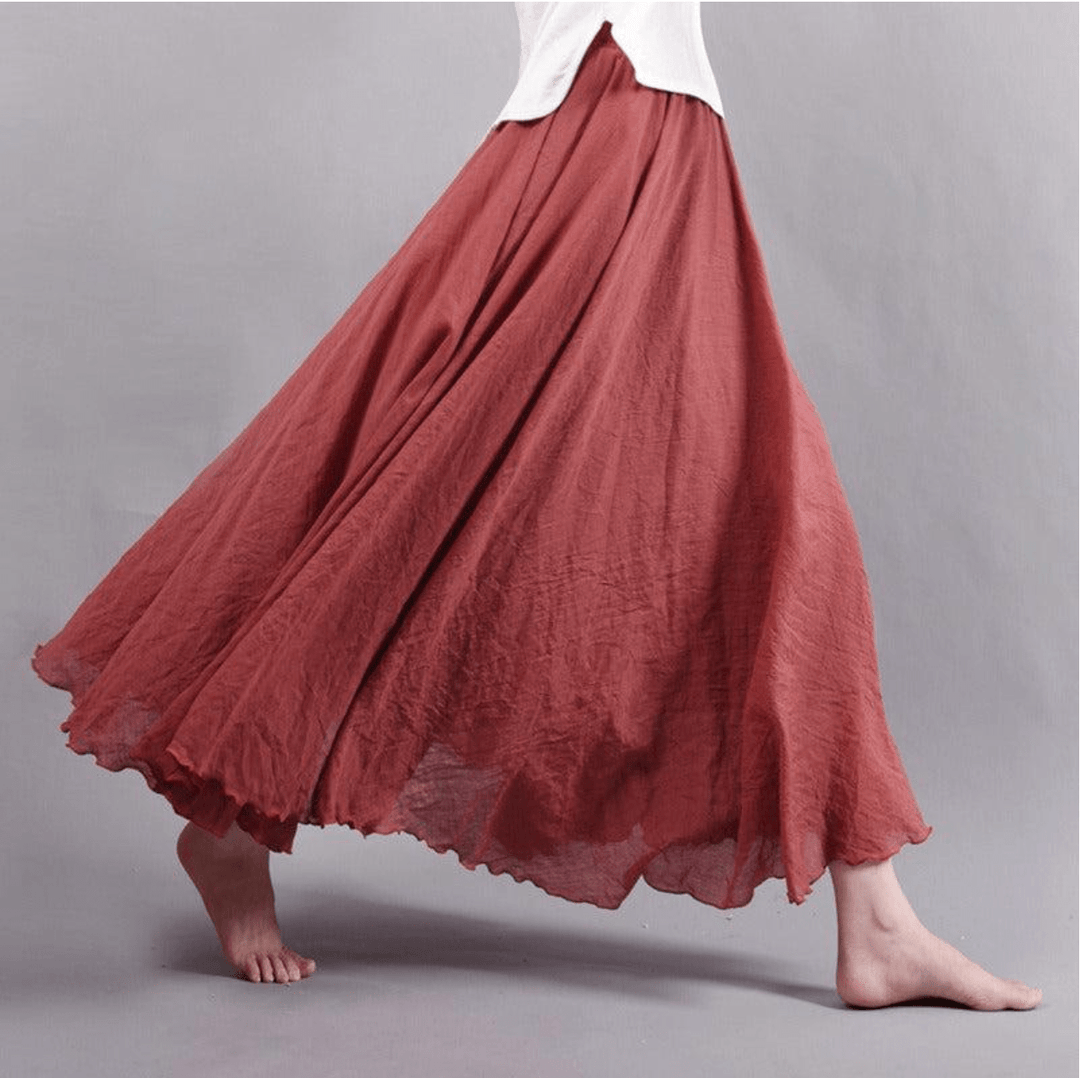 womens-bohemian-linen-maxi-skirt-with-pull-on-waist-and-flared-hem-4