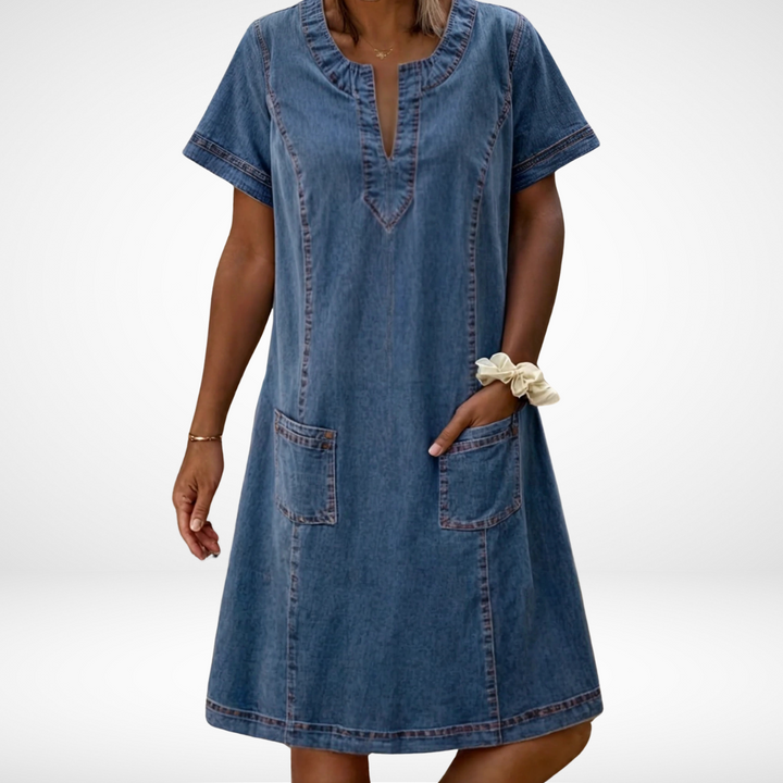 womens-casual-denim-midi-dress-with-notch-neck-and-patch-pockets-2