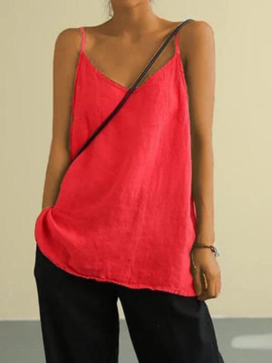 womens-casual-linen-blend-cami-top-with-v-neck-and-spaghetti-straps-4