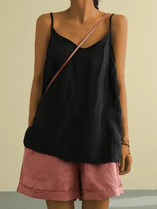 womens-casual-linen-blend-cami-top-with-v-neck-and-spaghetti-straps-5
