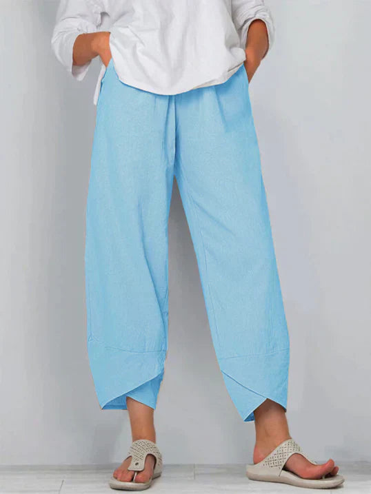 womens-casual-linen-blend-pants-with-pull-on-waist-and-overlap-hem-8