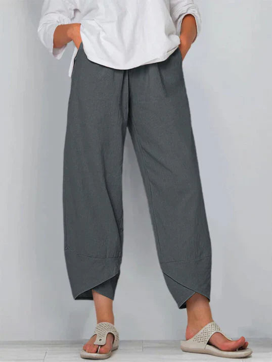 womens-casual-linen-blend-pants-with-pull-on-waist-and-overlap-hem-9