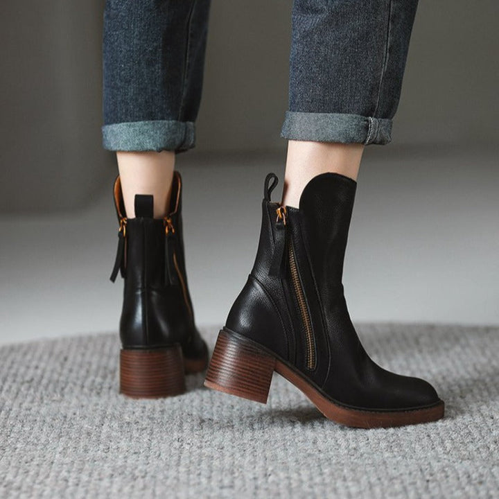 womens-casual-synthetic-ankle-boots-with-side-zipper-and-block-heel-8