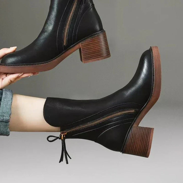 womens-casual-synthetic-ankle-boots-with-side-zipper-and-block-heel-9