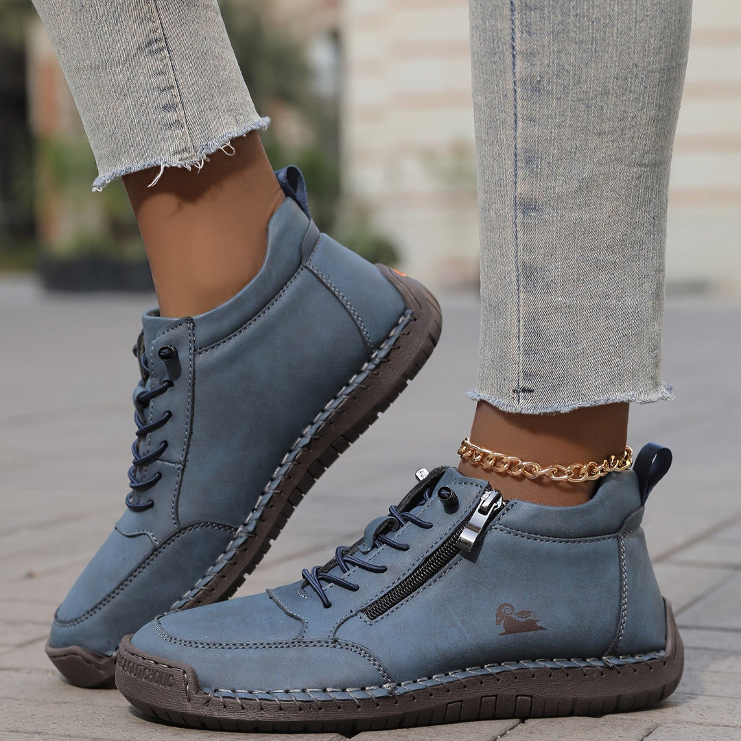 womens-casual-synthetic-sneakers-with-side-zipper-and-lace-up-7