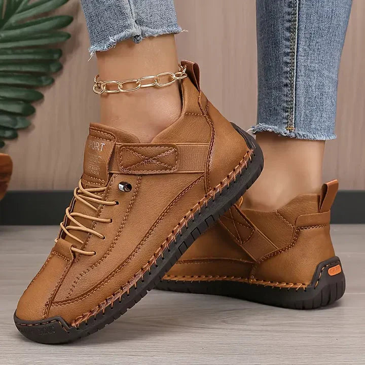 womens-casual-synthetic-suede-sneakers-with-laces-and-strap-5