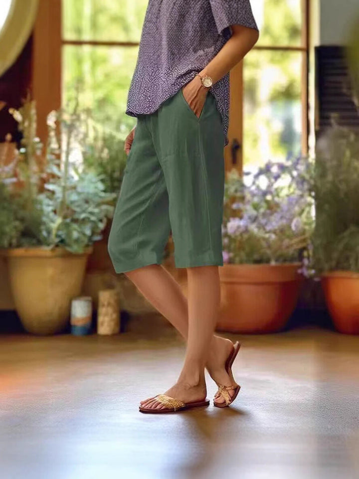 womens-casual-woven-bermuda-shorts-with-drawstring-waist-and-pockets-4