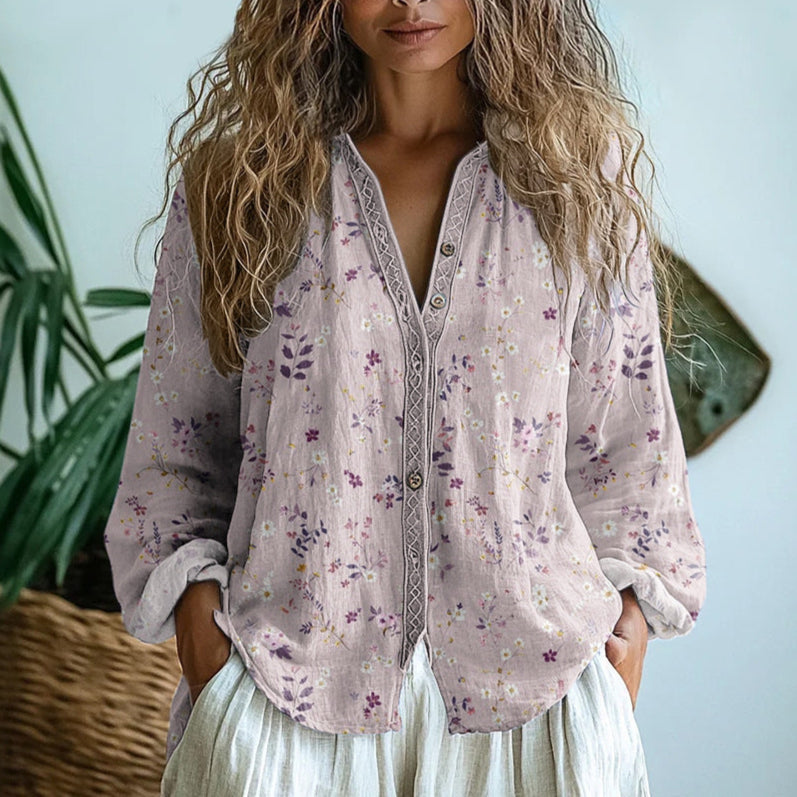 womens-casual-woven-blouse-with-split-v-neck-and-button-placket-3