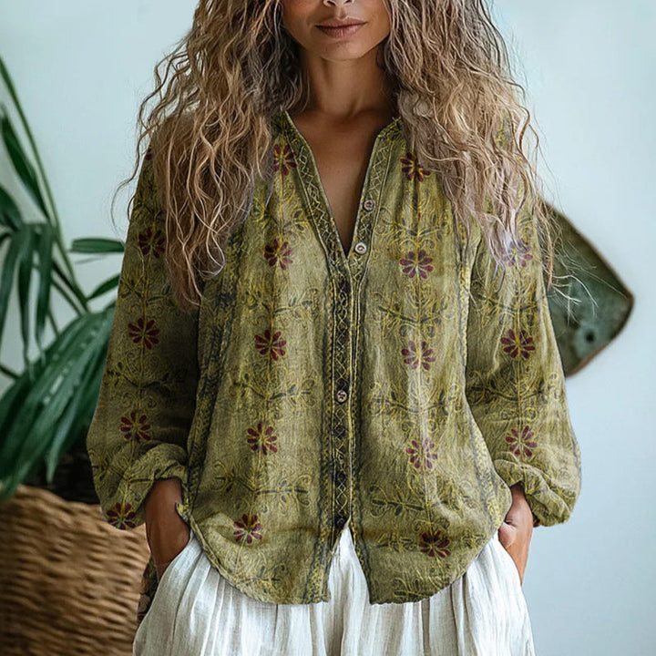 womens-casual-woven-blouse-with-split-v-neck-and-button-placket-4