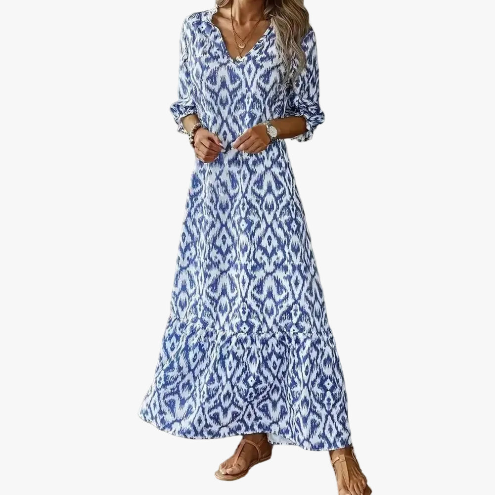 womens-casual-woven-maxi-dress-with-v-neck-and-tie-belt-1
