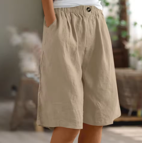 womens-casual-woven-shorts-with-elastic-waist-and-side-pockets-8