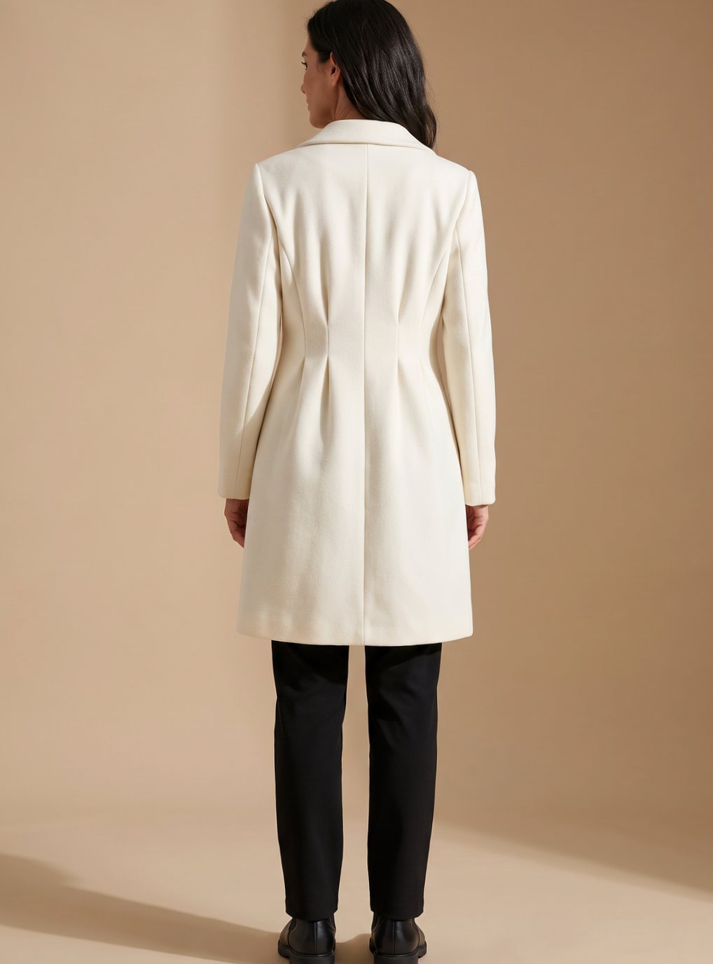 Apolline | Women's Double-Breasted Knee-Length Flared Coat