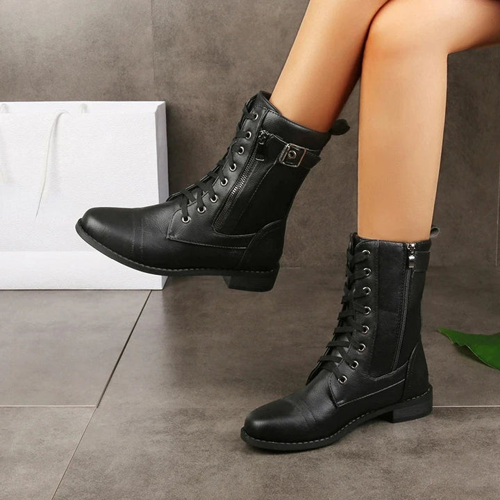 womens-faux-ankle-boots-with-lace-up-and-side-zipper-4
