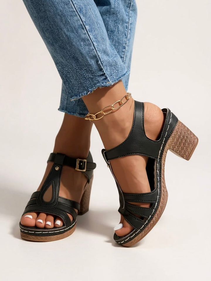 womens-faux-sandals-with-block-heel-and-buckle-strap-2