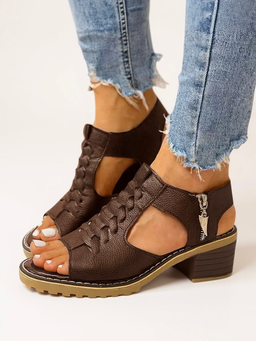 womens-faux-sandals-with-side-zipper-and-block-heel-1