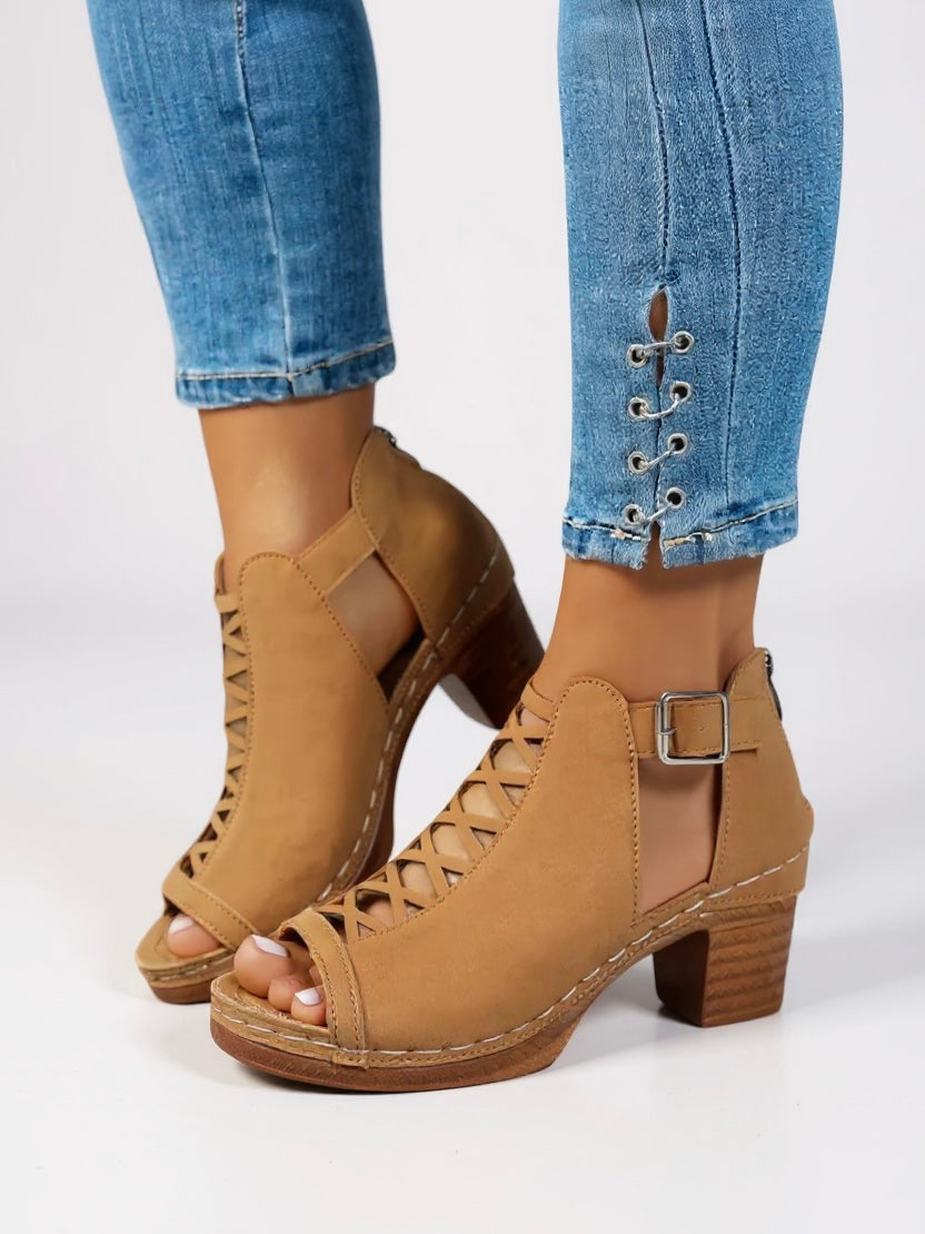 womens-faux-suede-sandals-with-buckle-strap-and-cutout-vamp-4