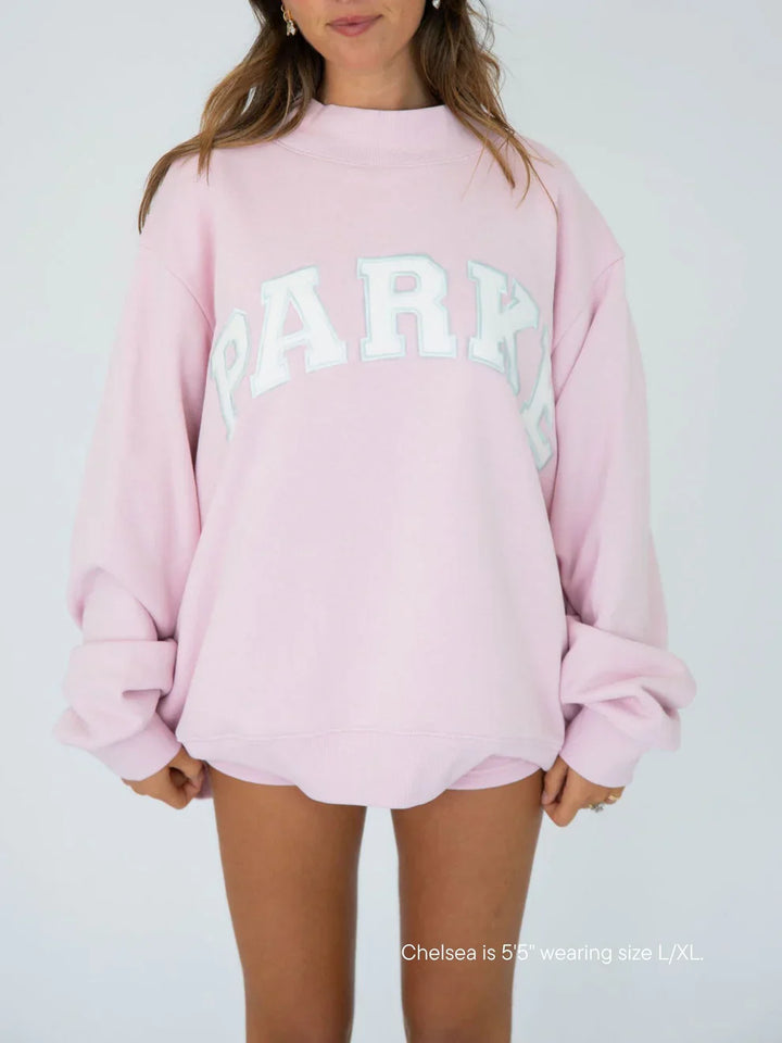 womens-fleece-sweatshirt-with-chenille-lettering-and-ribbed-trim-1