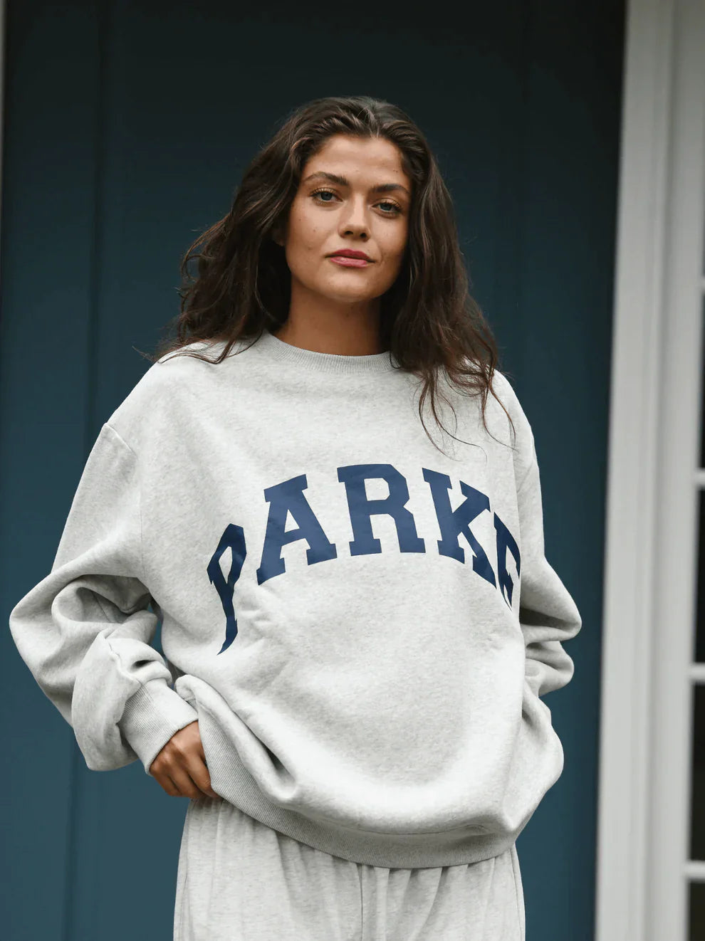 womens-fleece-sweatshirt-with-chenille-lettering-and-ribbed-trim-5