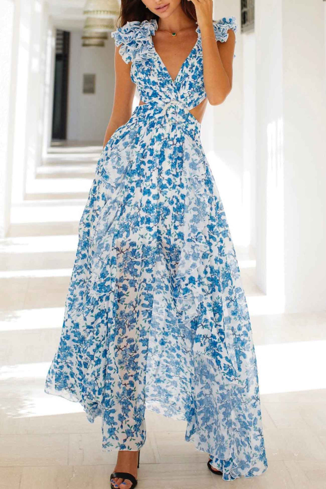 womens-floral-print-maxi-dress-with-ruffle-sleeves-and-waist-cutouts-2