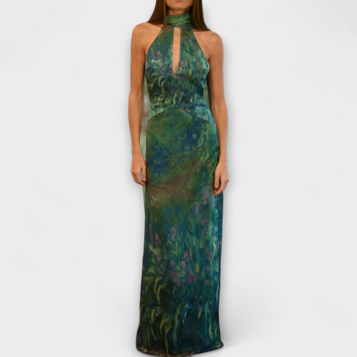 womens-formal-chiffon-maxi-dress-with-high-neck-and-keyhole-1