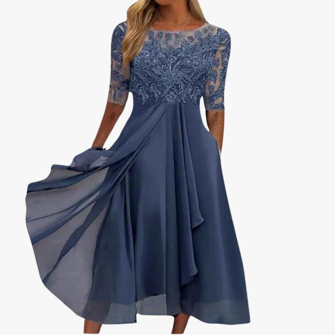 womens-formal-lace-and-mesh-midi-dress-with-back-zipper-1