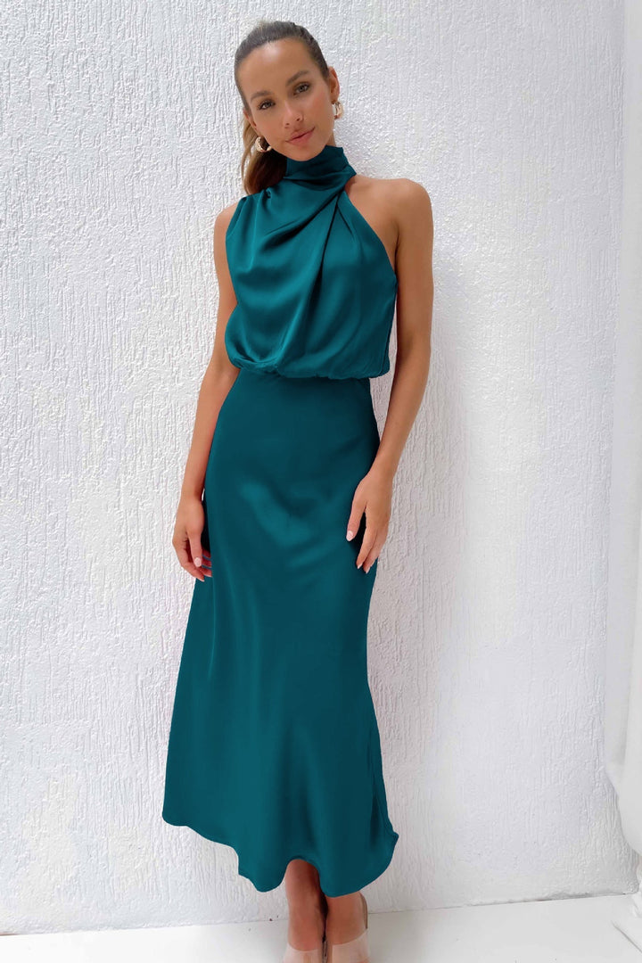womens-formal-satin-midi-dress-with-halter-neck-and-draped-bodice-15