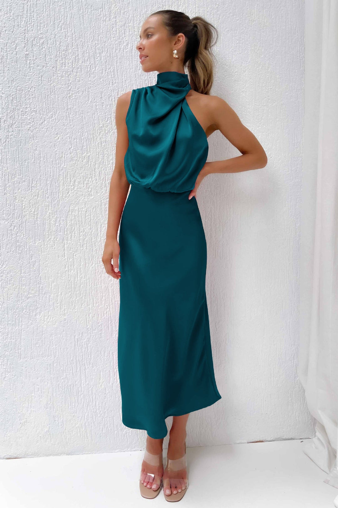 womens-formal-satin-midi-dress-with-halter-neck-and-draped-bodice-16
