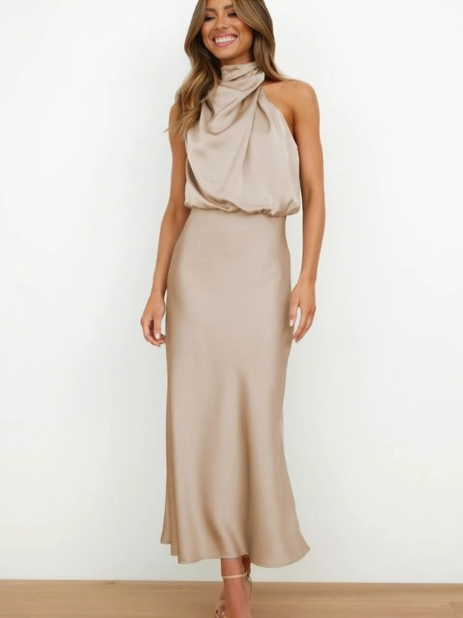 womens-formal-satin-midi-dress-with-halter-neck-and-draped-bodice-4