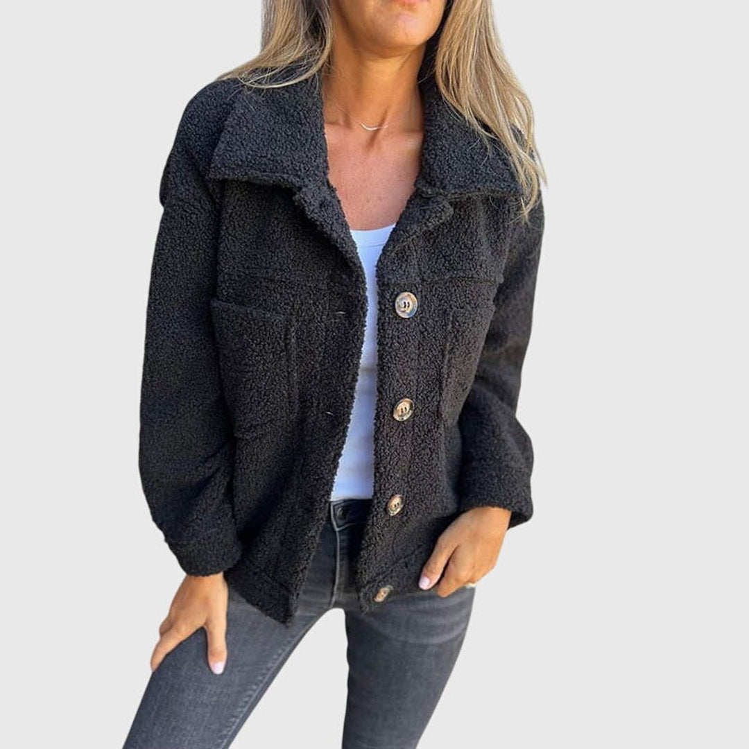 Pauline | Women's High-Pile Textured Button-Front Jacket