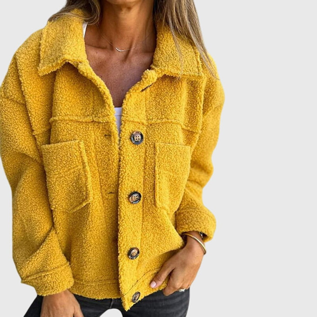Pauline | Women's High-Pile Textured Button-Front Jacket