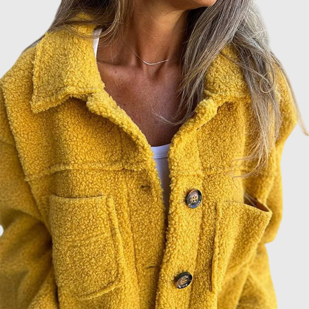 Pauline | Women's High-Pile Textured Button-Front Jacket