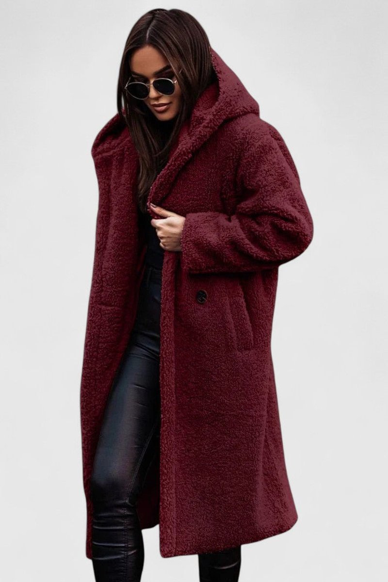 Cecile | Women's Longline Open-Front Textured Coat
