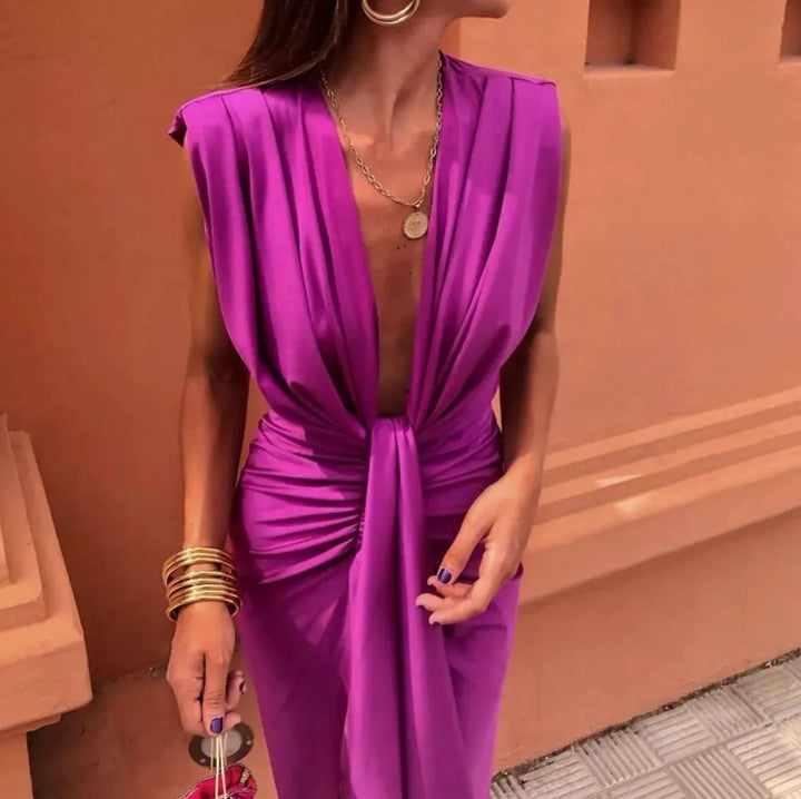 womens-knit-midi-dress-with-front-knot-and-v-neck-6