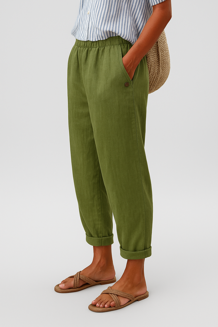 womens-linen-blend-pants-with-elastic-waist-and-rolled-cuffs-2