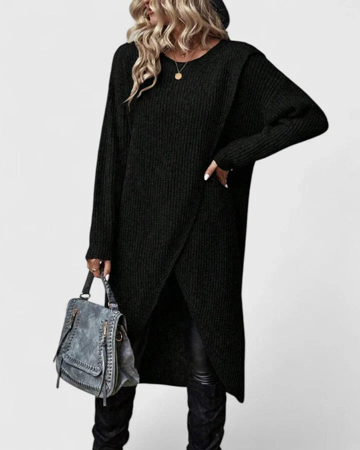 Ilona | Women's Asymmetric Wrap Hem Knit Tunic