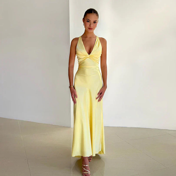 womens-maxi-dress-in-polyester-blend-with-halter-neck-and-open-back-1