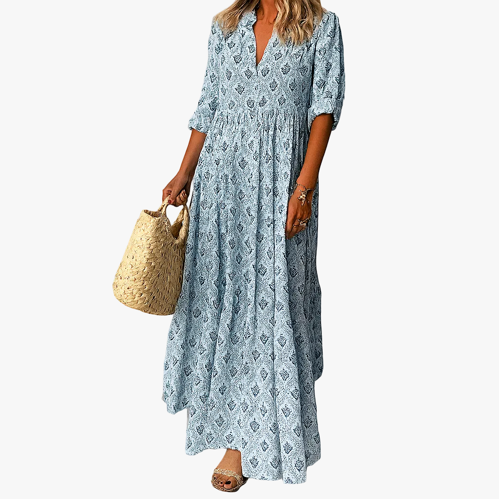 womens-maxi-polyester-blend-dress-with-v-neck-and-34-sleeves-1