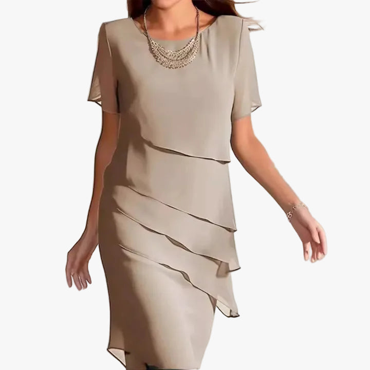 womens-midi-dress-in-chiffon-with-round-neck-and-tiered-overlay-1