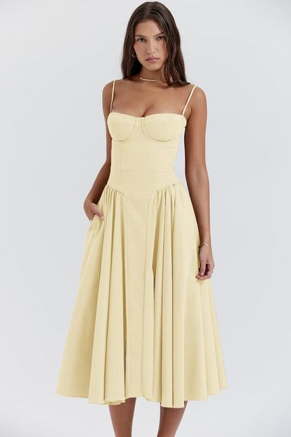 womens-midi-dress-in-woven-material-with-bust-seams-and-pockets-16