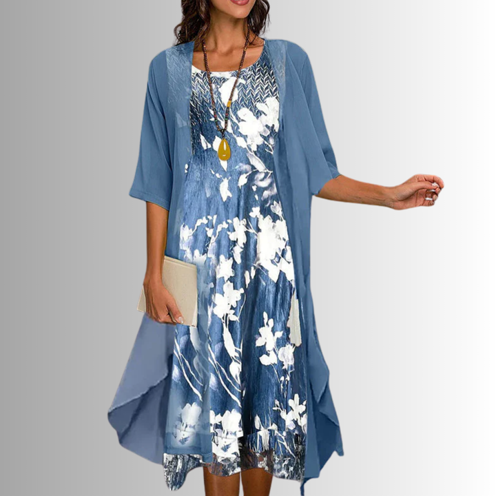 womens-midi-dress-set-with-open-front-overlay-and-floral-print-2
